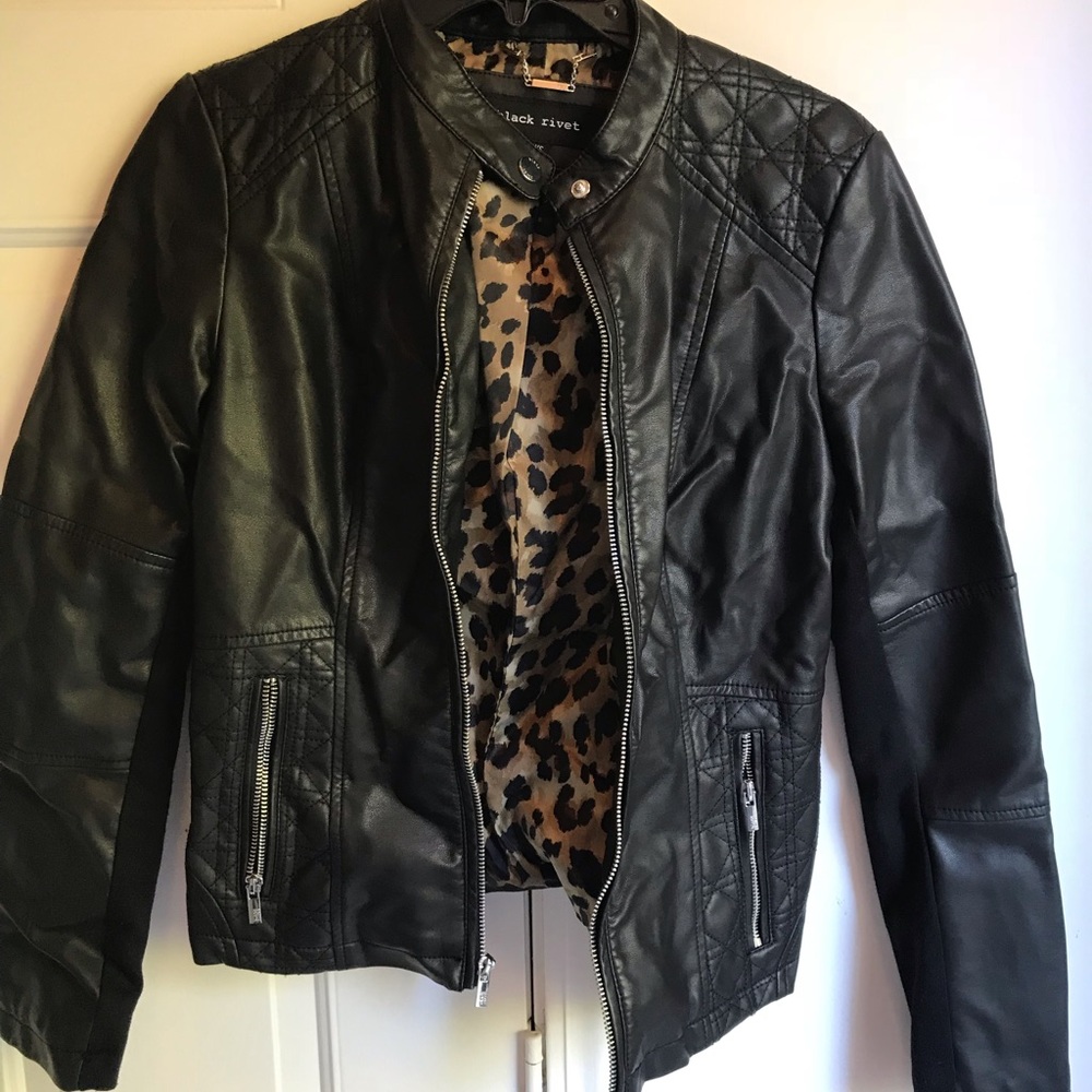 Black Faux Leather Jacket
